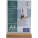 Stand up sign holder w.wood base A4 port/ Pc.