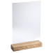 Stand up sign holder w.wood base A4 port/ Pc.