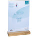 Stand up sign holder w.wood base A4 port/ Pc.