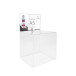 Urne transparente fermable à clé 21X21 cm avec encart A5/ Pce