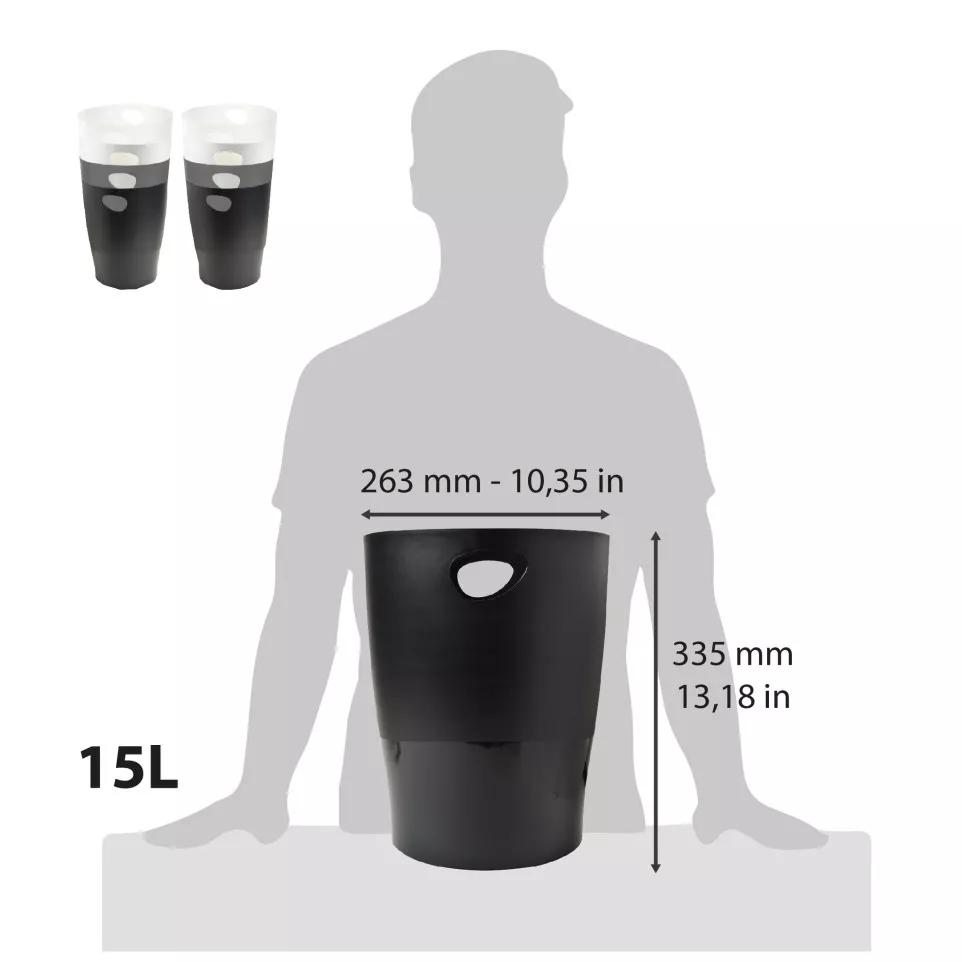 Corbeille-à-papier Ecobin Office/ Pce