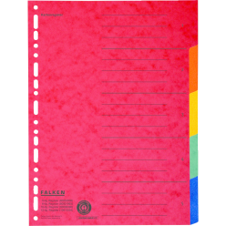 Tabblad recycled karton  A4+ 5tabs-/ St.
