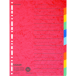 Tabblad recycled karton  A4+ 10tabs-/ St.