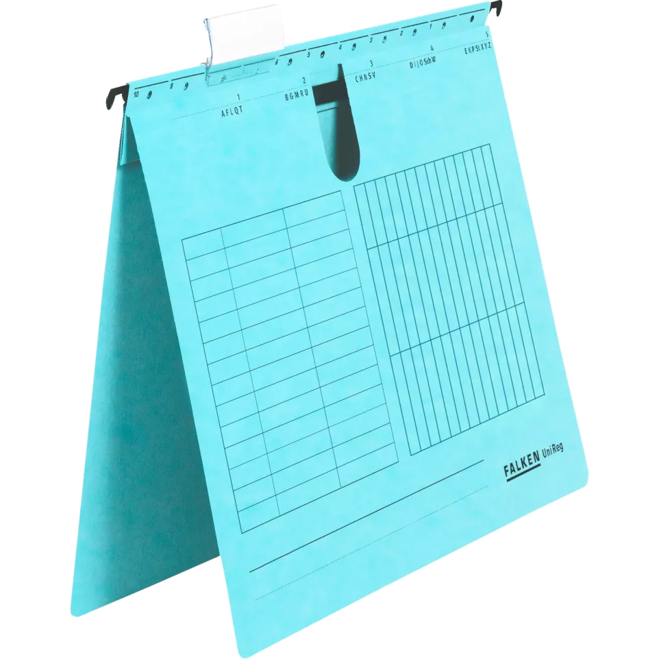 Pk 5 Hangmappen A4 blauw-/ St.