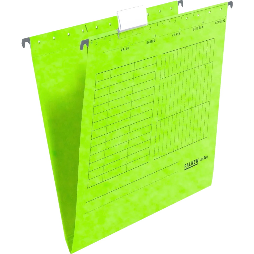 Pk 5 Hangmappen A4 groen-/ St.