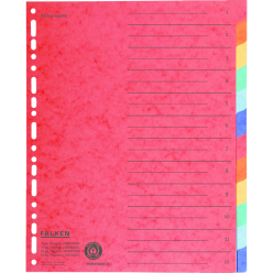 Tabblad recycled karton  A4+ 12tabs-/ St.