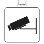 Non-slip adhesive PVC panel Video surveillance 20x20 cm/ Pc.