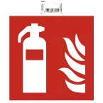 Non-slip adhesive PVC panel Fire extinguisher 20x20 cm/ Pc.