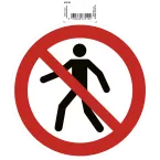 Non-slip adhesive PVC panel No pedestrians 20 cm/ Pc.