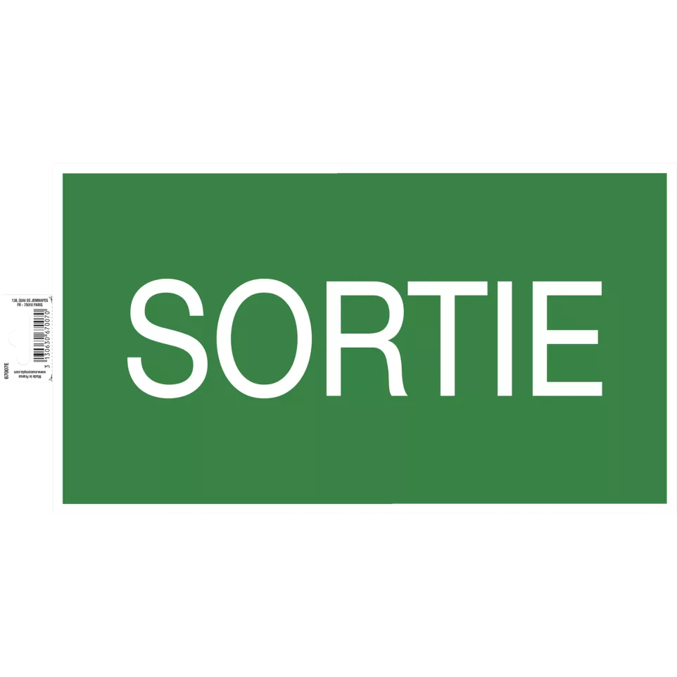 Panneau adhésif sortie 35cm FR-/ Pce