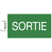 Panneau adhésif sortie 20cm FR-/ Pce