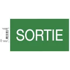 Panneau adhésif sortie 20cm FR-/ Pce