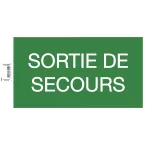 Panneau adhésif issu-e de secours 35cm FR/ Pce