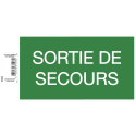 Panneau adhésif Issu-e de secours 20cm FR/ Pce