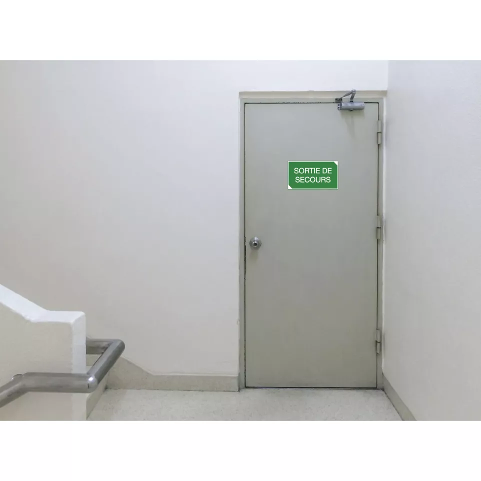 Panneau adhésif Issu-e de secours...