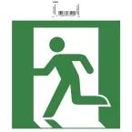 Non-slip adhesive PVC panel evacuate left 20x20 cm/ Pc.