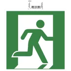 Non-slip adhesive PVC panel evacuate right 20x20 cm/ Pc.