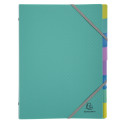 Exacompta Forever Young Recycled Multipart Files, 3 flaps 8 part, A4 PP/ Pc.