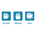 Exacompta Ref: 43942E - 57 x 30mm, Safe Contact 52gsm Thermal Paper Receipt Till Rolls, For PDQ Credit Card Machines, Card Reade