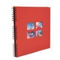 Fotoal Spir 60p Zwrt- 32x32cm MILANO Rood/ St.