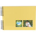 Fotoalb spir 50p Zw-32x22cm MILANO Geel/ St.