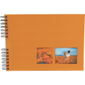 Fotoalb spir 50pZw 3-2x22cm MILANO Oranje/ St.