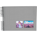 Fotoalb spir 50Zwrt-32x22cm MILANO Grijs/ St.