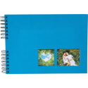 Fotoalb spir 50Zwrt-32x22cm MILANO Blauw/ St.