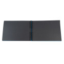 Fotoalb spir 50Zwrt-32x22cm MILANO Blauw/ St.