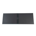 Wirebound album 50 pages Black 32x22cm MILANO/ Pc.