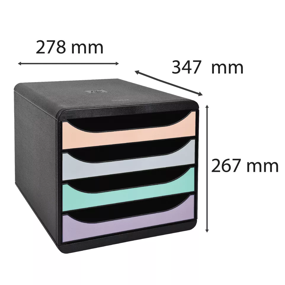BIG-BOX Aquarel black/glossy pastel/ Pc.