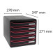 Module de classement Big Box Plus 5 tiroirs Black Office/ Pce