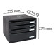 Module de classement Big Box Plus horizon 4 tiroirs Ecoblack/ Pce