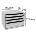 Exacompta BIG-BOX PLUS Large 4 Drawer Set/ Pc.