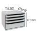 Exacompta BIG-BOX PLUS Large 4 Drawer Set/ Pc.