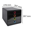 Module de classement Pop-Box 4 tiroirs Black Office/ Pce
