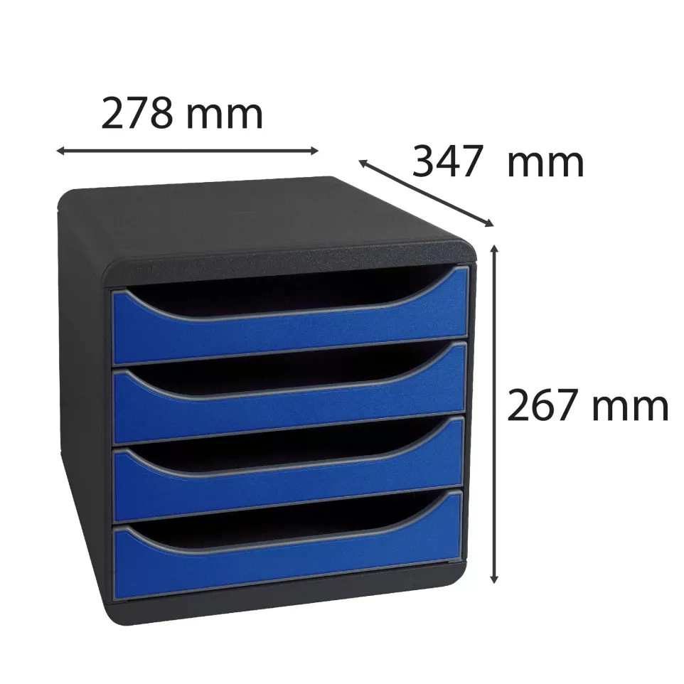 BIG-BOX Iderama zwart/oceaan blauw-/ St.