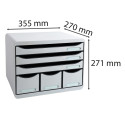 STORE-BOX MAXI 6 lad-es Office lichtgrijs/ St.