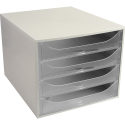 ECOBOX set 4draw. OFFICE grey/night blue/ Pc.