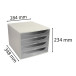 Module de classement Ecobox Office 4 tiroirs/ Pce