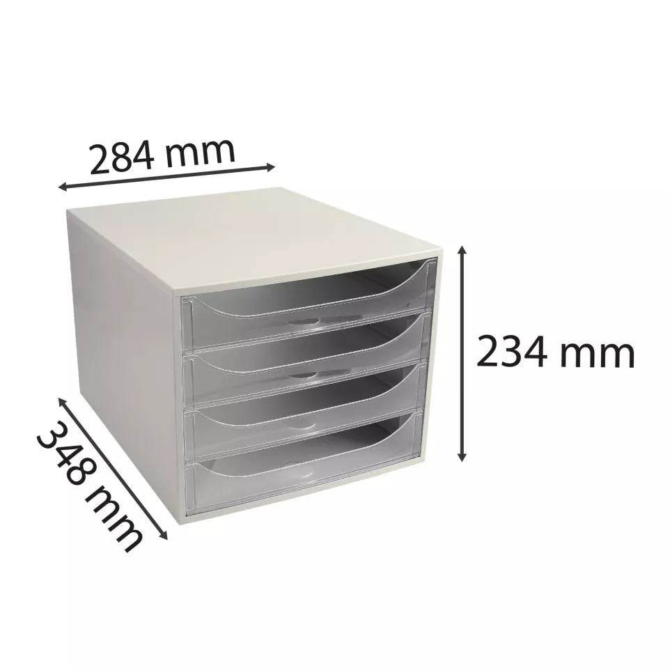 ECOBOX set 4draw. OFFICE grey/night...