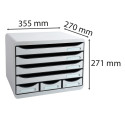 STORE-BOX MINI 7 lad-es Office lichtgrijs/ St.