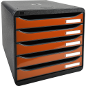 BIG BOX PLUS zwart/mandarijn glossy-/ St.
