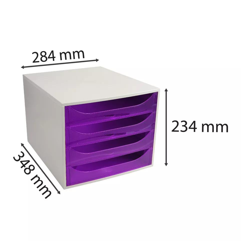 ECOBOX 4draw.Linicolor grey/harlequin...