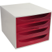 ECOBOX 4draw.Linicolor grey/harlequin tr/ Pc.