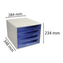 Module de classement Ecobox Linicolor 4 tiroirs/ Pce