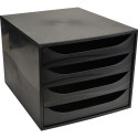 ECOBOX 4 laden ECOBlack zwart-ack  pallet32 zwart/ St.