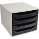 ECOBOX set 4draw. OFFICE grey/night blue/ Pc.