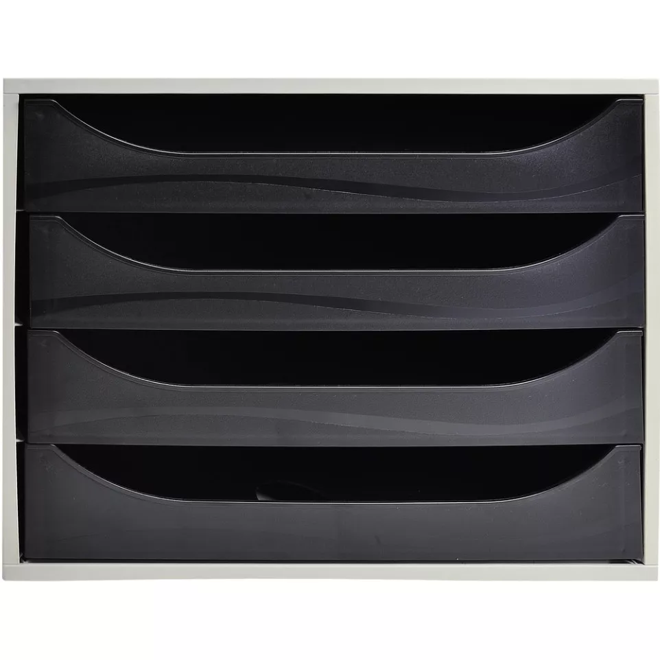 ECOBOX set 4draw. OFFICE grey/night...