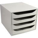 ECOBOX set 4draw. OFFICE grey/night blue/ Pc.